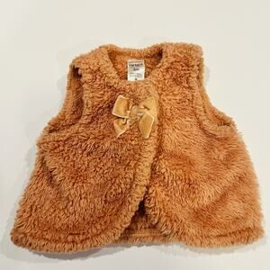 Carter's Girls Peach Faux Fur Vest 3 Months